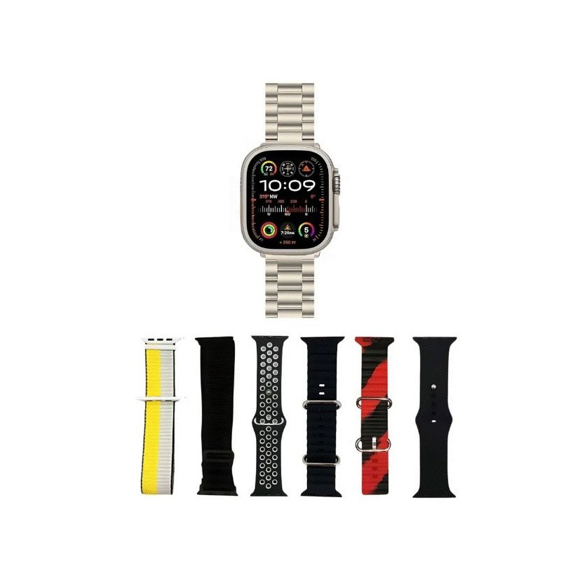 Reloj inteligente Gadgets&Fun 7 correas intercambiables Negro Reloj inteligente Gadgets&Fun 7 correas intercambiables Negro