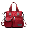 Bolsa Mujer Impermeable Nylon Tote Crossbody Bandolera Rojo