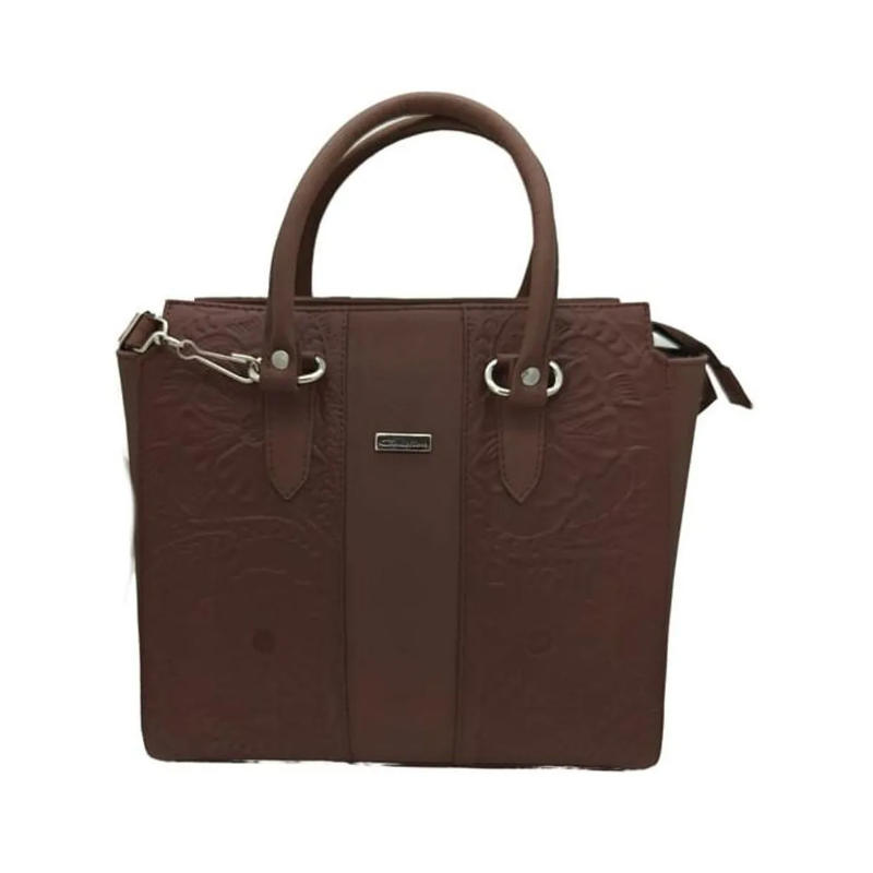 Bolsa en Piel Vacuno Cincelada Fana Camila Chocolate Bolsa en Piel Vacuno Cincelada Fana Camila Chocolate