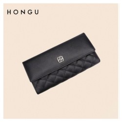 Cartera larga Mujer HONGU Trifold color Negro