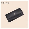 Cartera larga Mujer HONGU Trifold color Negro