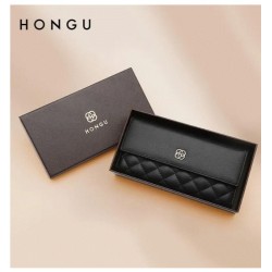 Cartera larga Mujer HONGU Trifold color Negro
