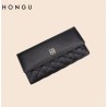 Cartera larga Mujer HONGU Trifold color Negro