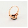 Anillo Esmeralda Mariposas Cristal Oro Rosa 14k Laminado 6