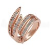 Anillo Ocean Heart, Baño oro rosa, 18K, ACO10-14-92-8, Talla 8