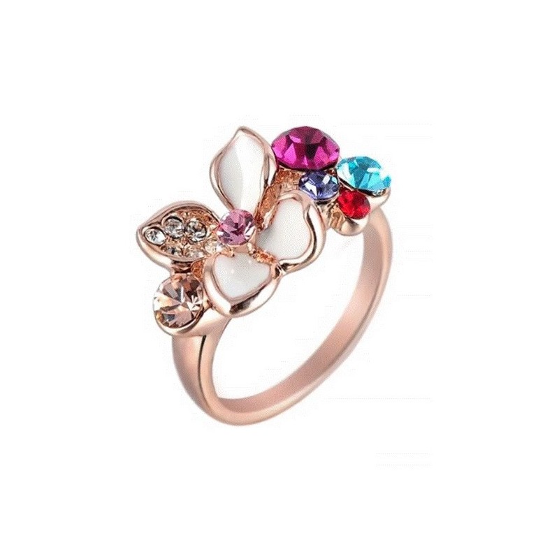 Anillo Ocean Heart, Baño oro rosa, 18K, ACO10-14-65-5, Talla 5 Anillo Ocean Heart, Baño oro rosa, 18K, ACO10-14-65-5, Talla 5