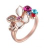 Anillo Ocean Heart, Baño oro rosa, 18K, ACO10-14-65-5, Talla 5