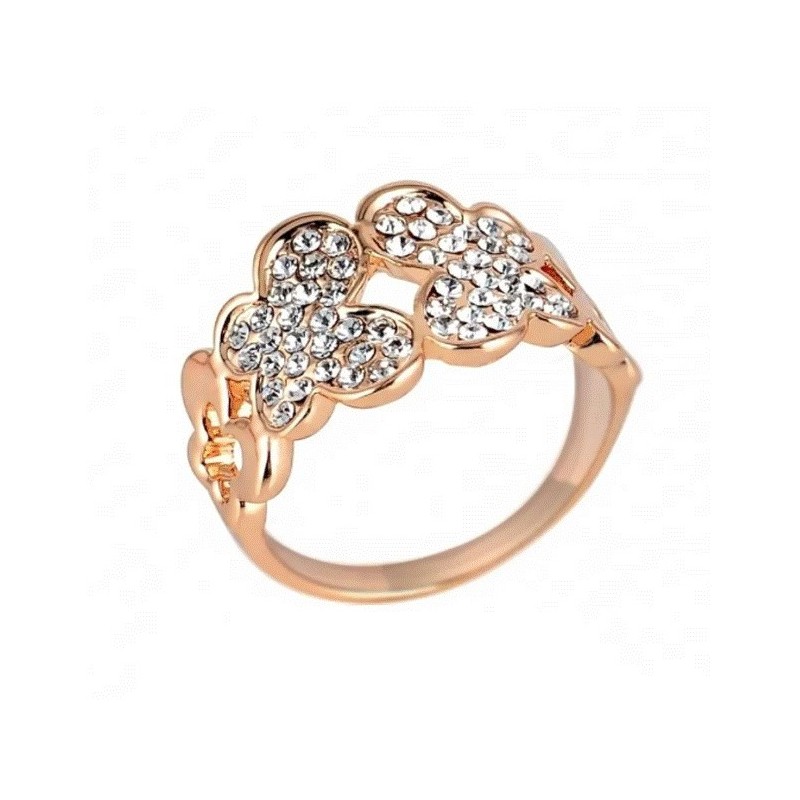 Anillo Ocean Heart, Baño oro rosa, 18K, ACO10-14-06-5, Talla 5 Anillo Ocean Heart, Baño oro rosa, 18K, ACO10-14-06-5, Talla 5