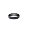 Argolla Vi para mujer en color negro de acero inoxidable talla 7.