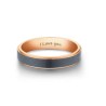 Argolla Dav en color gris con rose gold de acero inoxidable talla 6.