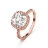 Anillo Mya rosegold hecho de plata .925 bañado en oro rosa 18K talla 8