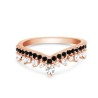 Anillo Wild Style II rose gold acero inoxidable con zirconias talla 7.