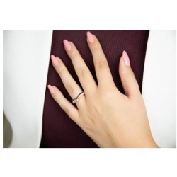 Anillo Wild Style II rose gold acero inoxidable con zirconias talla 7.