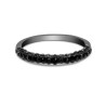Churumbela Black Babe II acero inoxidable con zirconias negras talla 9