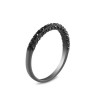 Churumbela Black Babe II acero inoxidable con zirconias negras talla 9