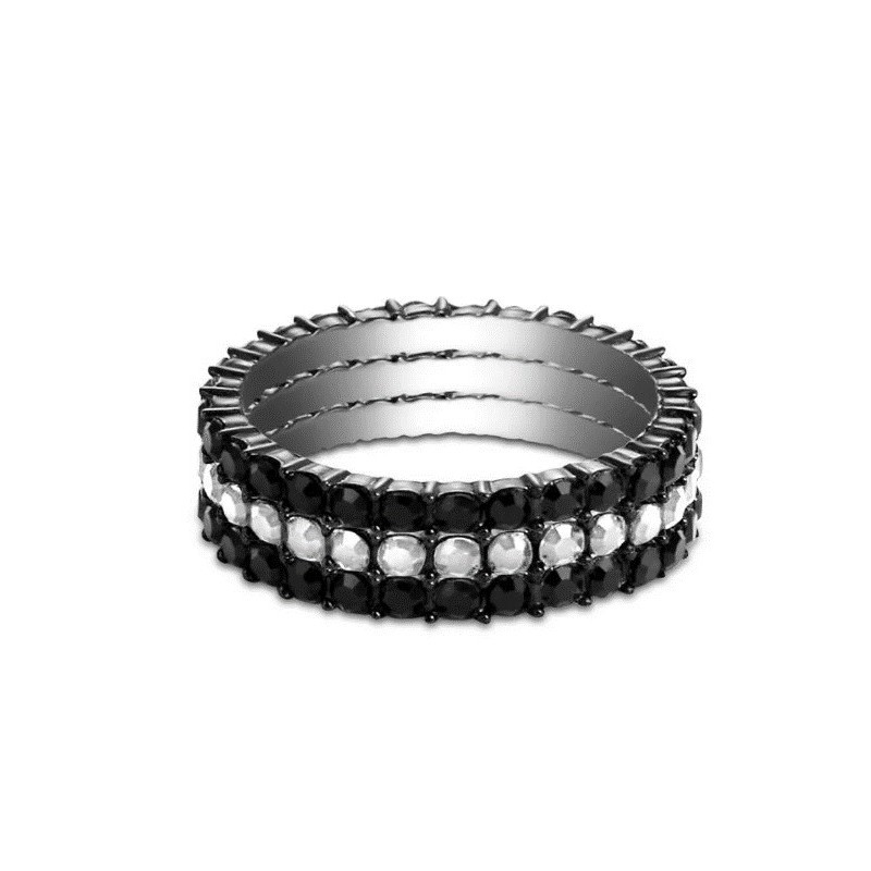 Churumbela 3 en 1 Infinity de acero inoxidable con zirconias talla 5. Churumbela 3 en 1 Infinity de acero inoxidable con zirconias talla 5.