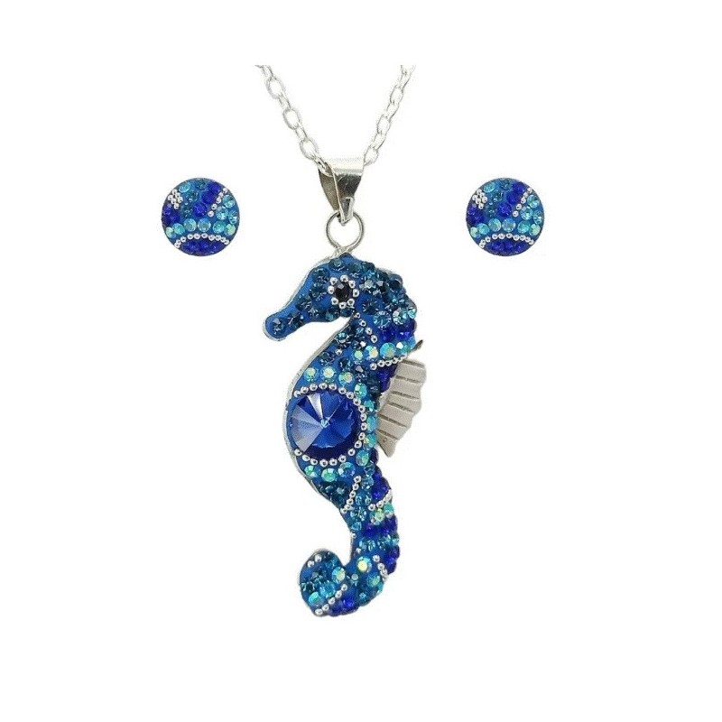 Set Collar y Aretes Seahorse Zvezda 0.925 Mujer Set Collar y Aretes Seahorse Zvezda 0.925 Mujer