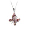 Set Collar y Aretes Mariposa Zvezda 0.925 Mujer Rosa