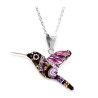 Set Collar y Aretes Colibrí Zvezda 0.925 Mujer Morado