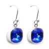 Collar y Aretes Cushion Azul Marino plata .925 Zvezda