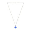 Collar y Aretes Cushion Azul Marino plata .925 Zvezda