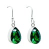 Collar y aretes Pera verde con plata .925 Zvezda