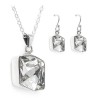 Collar y aretes Fancy cristal con plata .925 Zvezda