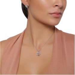 Set Ocean Heart, Baño oro blanco, 18K, E1-14-22