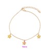 Pulsera Flores Amarillas Amistad Cristales Oro 18K Laminado Dorado