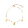 Pulsera Flores Amarillas Amistad Cristales Oro 18K Laminado Dorado