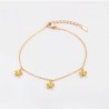 Pulsera Flores Amarillas Amistad Cristales Oro 18K Laminado Dorado