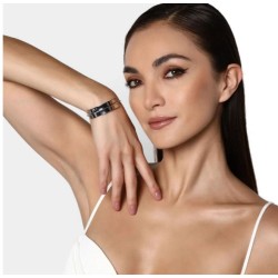 Brazalete Ocean Heart, Baño oro blanco, 18K, OH19-63