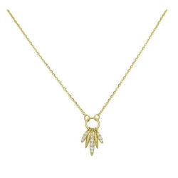 Collar y Dije Enso 925 Para Mujer ESN133G Dorado