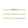 Cadena Figaro Diamantada 2.5 mm 60 Cm Oro Sólido 14k