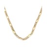 Cadena Figaro Diamantada 2.5 mm 60 Cm Oro Sólido 14k