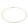 Cadena Figaro Diamantada 2.5 mm 60 Cm Oro Sólido 14k