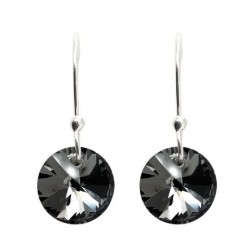 Set Collar Dije Corte Xilion Arete Zvezda Plata 0.925 Mujer Gris