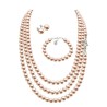 Set Collar Triple Aretes Pulsera Zvezda Plata 0.925 Mujer Dorado