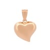 Dije Corazon Curvo Oro Rosa Sólido 14k