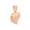 Dije Corazon Curvo Oro Rosa Sólido 14k