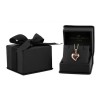 Dije Corazon Curvo Oro Rosa Sólido 14k