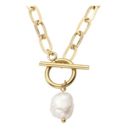 Collar de Acero Inoxidable Enso para Dama EICE232133G Dorado
