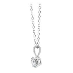 Colgante Redondo en Plata Esterlina y Diamantes Éticos .62ct
