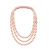 Collar y aretes Perlas de cristal Beige plata .925 Zvezda