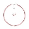 Collar y aretes Perlas de cristal Rosa Claro plata .925 Zvezda