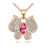 Dije con cadena Ocean Heart, Baño oro amarillo, 18K, AC18-88