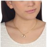 Dije con cadena Ocean Heart, Baño oro amarillo, 18K, AC18-88