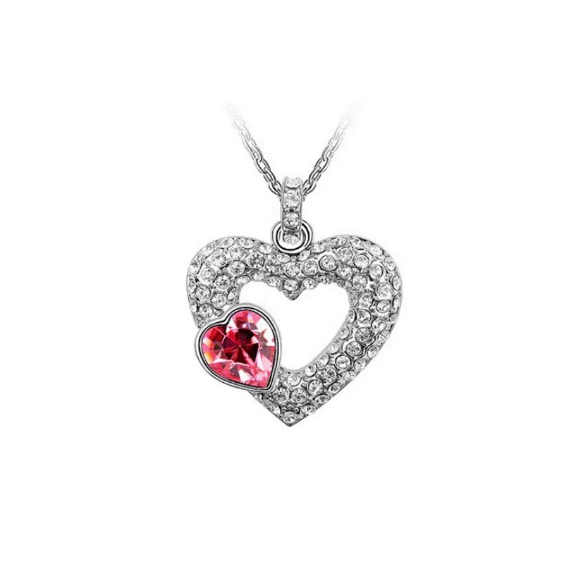 Dije Ocean Heart, Baño oro blanco, 18K, OH16-77 Dije Ocean Heart, Baño oro blanco, 18K, OH16-77