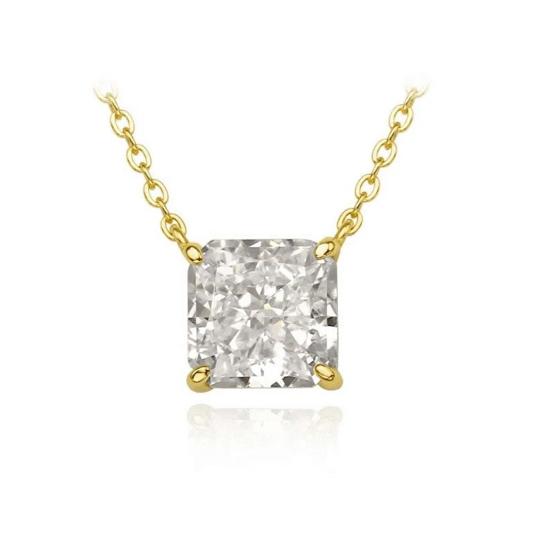 Collar Eyla dorado hecho de plata .925 con chapa de oro dorado 18K.