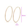 Arracadas Grandes Lisas Ligeras Tubulares Oro 18K Laminado Dorado